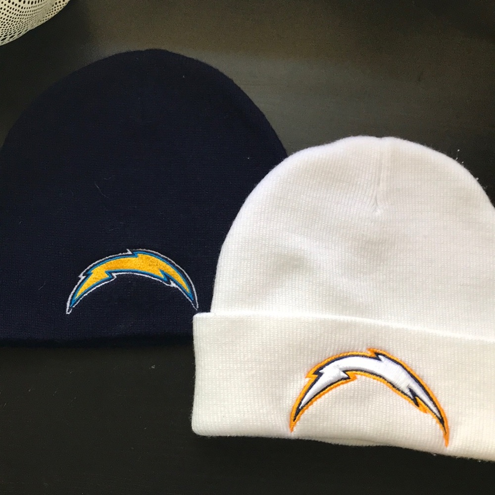 Lot of two!! LA Chargers beanies